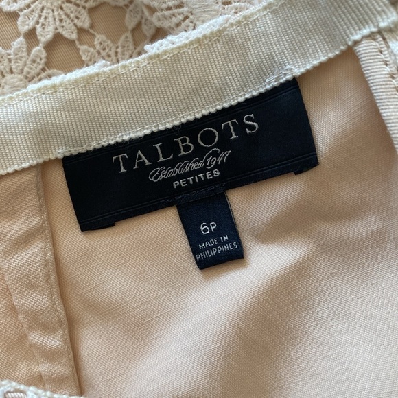 Talbots Petites Daisy Floral Ivory Lace Eyelet Skirt Size 6P - Picture 6 of 9